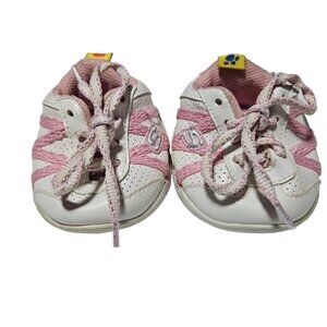Build a Bear Skechers Pink White Lace Up Sneakers for Plush Stuffed Animal
